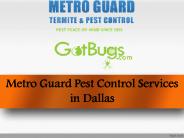 Metro Guard Pest Control Services in Dallas