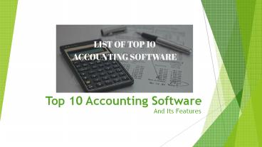 Top 10 Accounting software and Its Feature