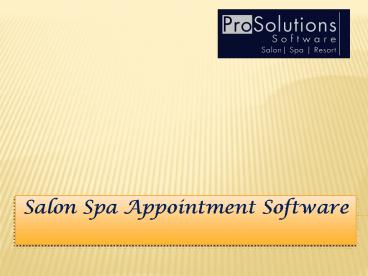Salon Spa Appointment Software
