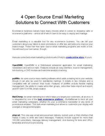 4 Open Source Email Marketing Solutions to Connect With Customers