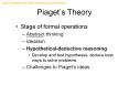 Piaget PowerPoint PPT Presentation