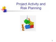 Project Activity and Risk Planning