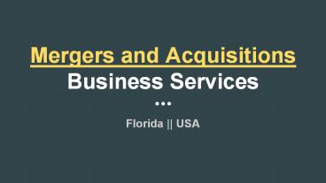 Hire Mergers and Acquisitions Expert In Florida