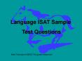 Language ISAT Sample PowerPoint PPT Presentation