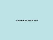 ISAIAH CHAPTER TEN