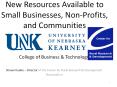 New Resources Available to Small Businesses, Non-Profits, and Communities PowerPoint PPT Presentation