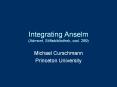 Integrating Anselm (Admont, Stiftsbibliothek, cod. 289) PowerPoint PPT Presentation