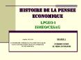 HISTOIRE DE LA PENSEE ECONOMIQUE LPGEO 1 ISMEO/CESAG PowerPoint PPT Presentation