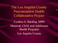 The Los Angeles County Preconception Health Collaborative Project PowerPoint PPT Presentation