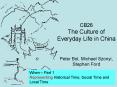 CB26 The Culture of Everyday Life in China  Peter Bol, Michael Szonyi, Stephen Ford PowerPoint PPT Presentation