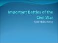 Important Battles of the Civil War PowerPoint PPT Presentation