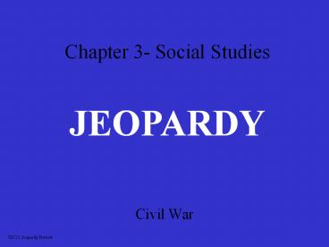 Chapter 3- Social Studies