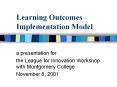 Learning Outcomes Implementation Model PowerPoint PPT Presentation