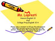Ms. Lopresti