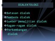 DIALEKTOLOGI