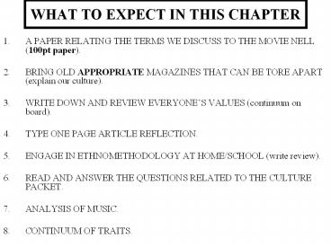 WHAT TO EXPECT IN THIS CHAPTER