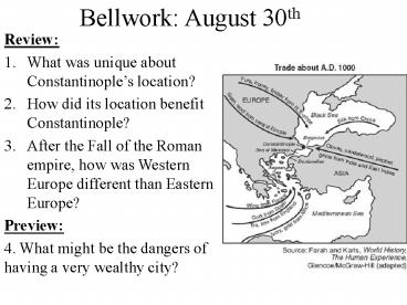 Bellwork: August 30th