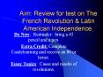 Aim: Review for test on The French Revolution PowerPoint PPT Presentation