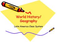 World History/ Geography
