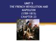 UNIT 5 THE FRENCH REVOLUTION AND NAPOLEON (1789-1815) CHAPTER 23 PowerPoint PPT Presentation