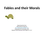 Fables and their Morals