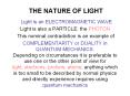 THE NATURE OF LIGHT PowerPoint PPT Presentation