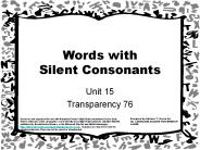 Words with Silent Consonants