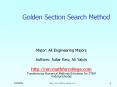 Golden Section Search Method PowerPoint PPT Presentation