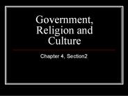 Government, Religion and Culture