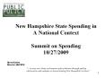 New Hampshire State Spending in A National Context Summit on Spending 10/27/2009 PowerPoint PPT Presentation