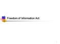 Freedom of Information Act PowerPoint PPT Presentation