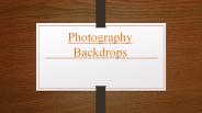 Photography Enhancements using Digital Backdrops