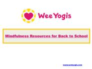 Mindfulness Resources For Back to School