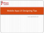 Mobile Apps UI Designing Tips