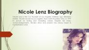 Nicole Lenz Biography