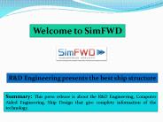 Computer Aided Engineering, Ship Design, SimFWD