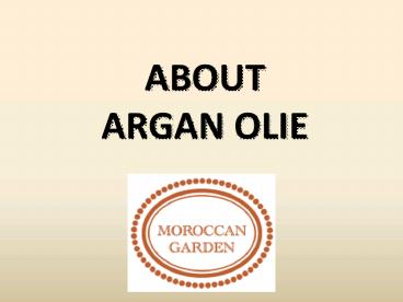ARGAN OLIE