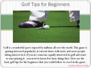 Ghana Sundeep Dhawan-Golf Tips