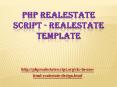 PHP Realestate Script - Realestate Template PowerPoint PPT Presentation