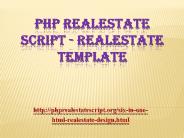 PHP Realestate Script - Realestate Template