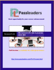 Passleader 70-412 ExamQuestions