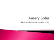 Residential solar panels in NJ