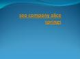 seo company alice springs PowerPoint PPT Presentation