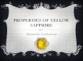 Properties Of Yellow Sapphire Gemstone (Pukhraj) PowerPoint PPT Presentation