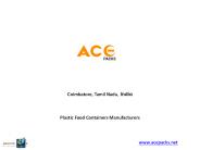 Plastic Food Containers Manufacturers - Ace Packs