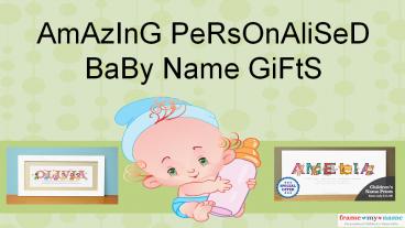Personalized Framed Name Gifts As Gifts