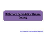 Bathroom Remodeling Orange County