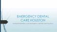 Emergency Dental Care Houston PowerPoint PPT Presentation