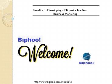 Benefits to Developing a Microsite For Your Business