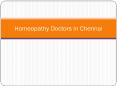 Homeopathy Doctors in Chennai PowerPoint PPT Presentation